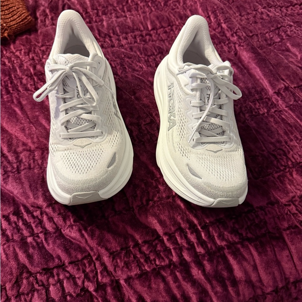 Hoka Women's White Athletic Shoes - Picture 3 of 5